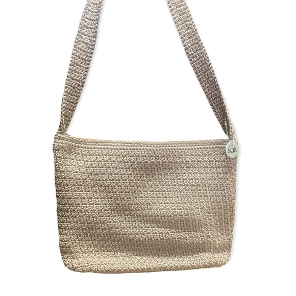 SOLD! The Sak Beige Crochet Small Shoulder Bag No. VLS 01 - Picture 9 of 15
